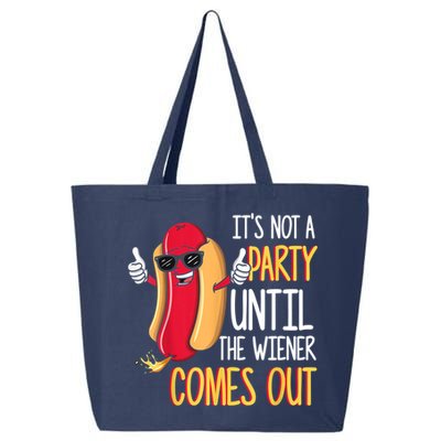 It's Not A Party Until The Wiener Comes Out Funny Hot Dog 25L Jumbo Tote