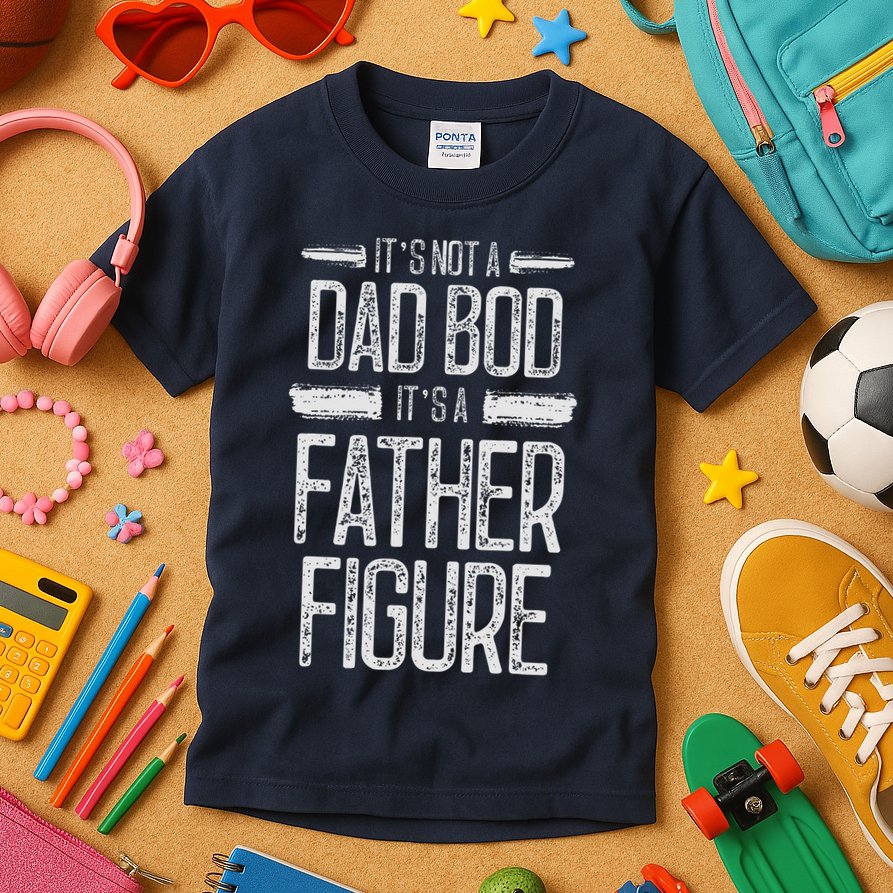 Its Not A Dad Bod Its A Father Figure Retro Vintage Kids T-Shirt