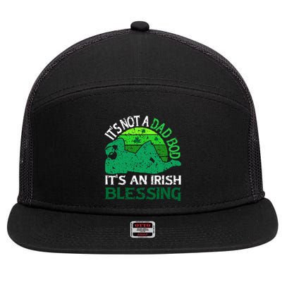 It's Not A Dad Bod It's An Irish Blessing Funny St. Patricks 7 Panel Mesh Trucker Snapback Hat