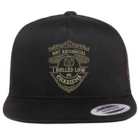 IM Not Antisocial I Rolled Low On Charisma Funny Rpg Gamer Flat Bill Trucker Hat