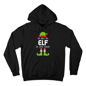 IM Not An Elf IM Just Short Family Christmas Pjs Matching Hoodie