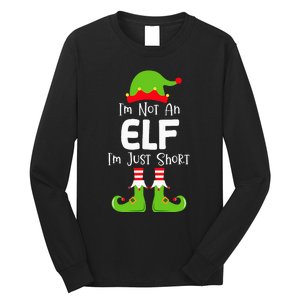 IM Not An Elf IM Just Short Family Christmas Pjs Matching Long Sleeve Shirt