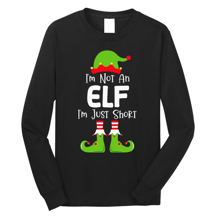 IM Not An Elf IM Just Short Family Christmas Pjs Matching Long Sleeve Shirt