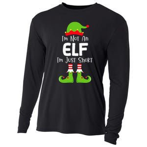 IM Not An Elf IM Just Short Family Christmas Pjs Matching Cooling Performance Long Sleeve Crew