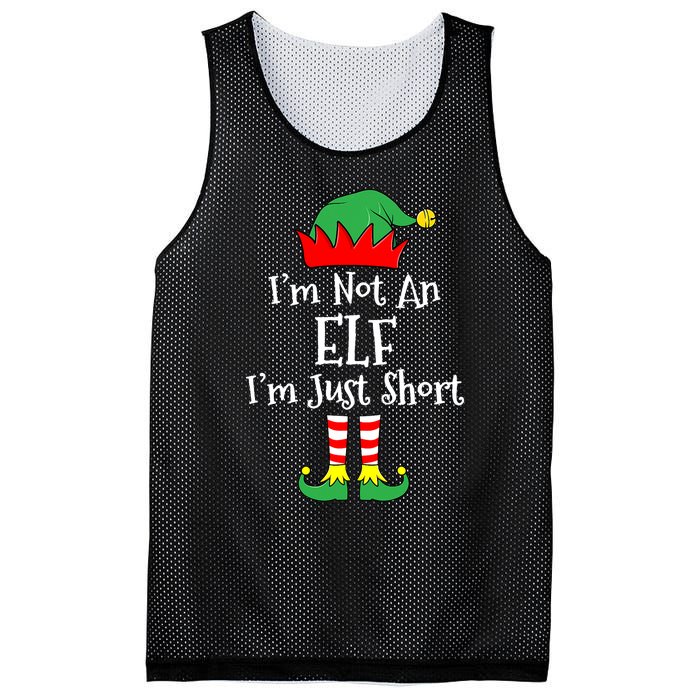 IM Not An Elf Im Just Short Funny Christmas Matching Family Mesh Reversible Basketball Jersey Tank