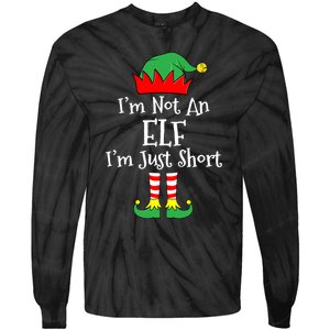 IM Not An Elf Im Just Short Funny Christmas Matching Family Tie-Dye Long Sleeve Shirt