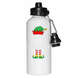 IM Not An Elf Im Just Short Funny Christmas Matching Family Aluminum Water Bottle