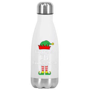 IM Not An Elf Im Just Short Funny Christmas Matching Family Stainless Steel Insulated Water Bottle