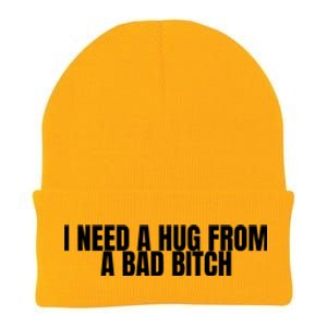 I Need A Hug From A Bad Bitch Funny Knit Cap Winter Beanie