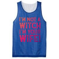 Im Not A Witch Im Your Wife Funny Halloween Gift Mesh Reversible Basketball Jersey Tank