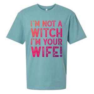 Im Not A Witch Im Your Wife Funny Halloween Gift Sueded Cloud Jersey T-Shirt