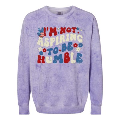 IM Not Aspiring To Be Humble Kamala Harris Retro Colorblast Crewneck Sweatshirt