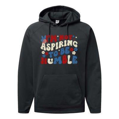 IM Not Aspiring To Be Humble Kamala Harris Retro Performance Fleece Hoodie