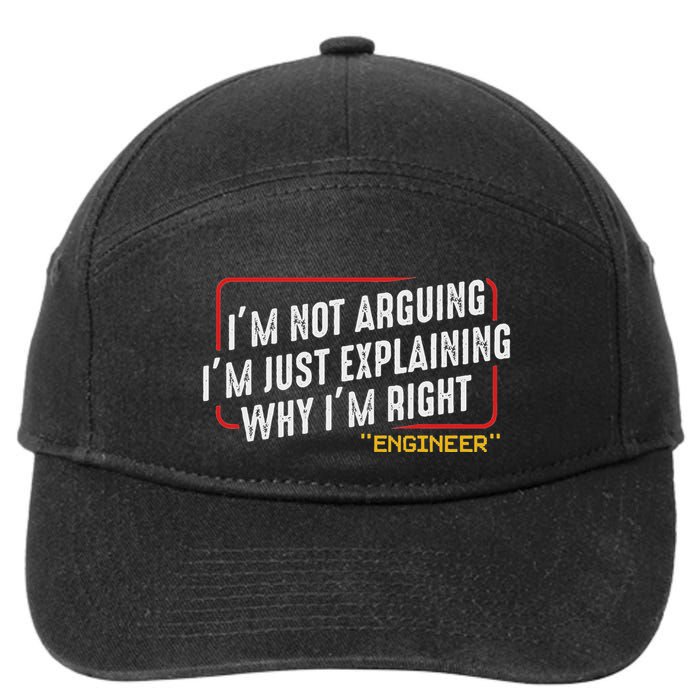 IM Not Arguing IM Just Explaining Why I Am Right Nerd 7-Panel Snapback Hat