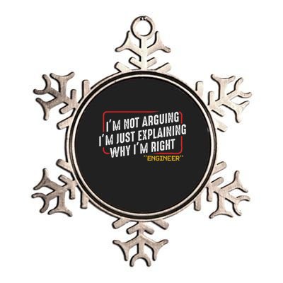 IM Not Arguing IM Just Explaining Why I Am Right Nerd Metallic Star Ornament