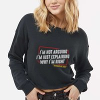 IM Not Arguing IM Just Explaining Why I Am Right Nerd Cropped Pullover Crew
