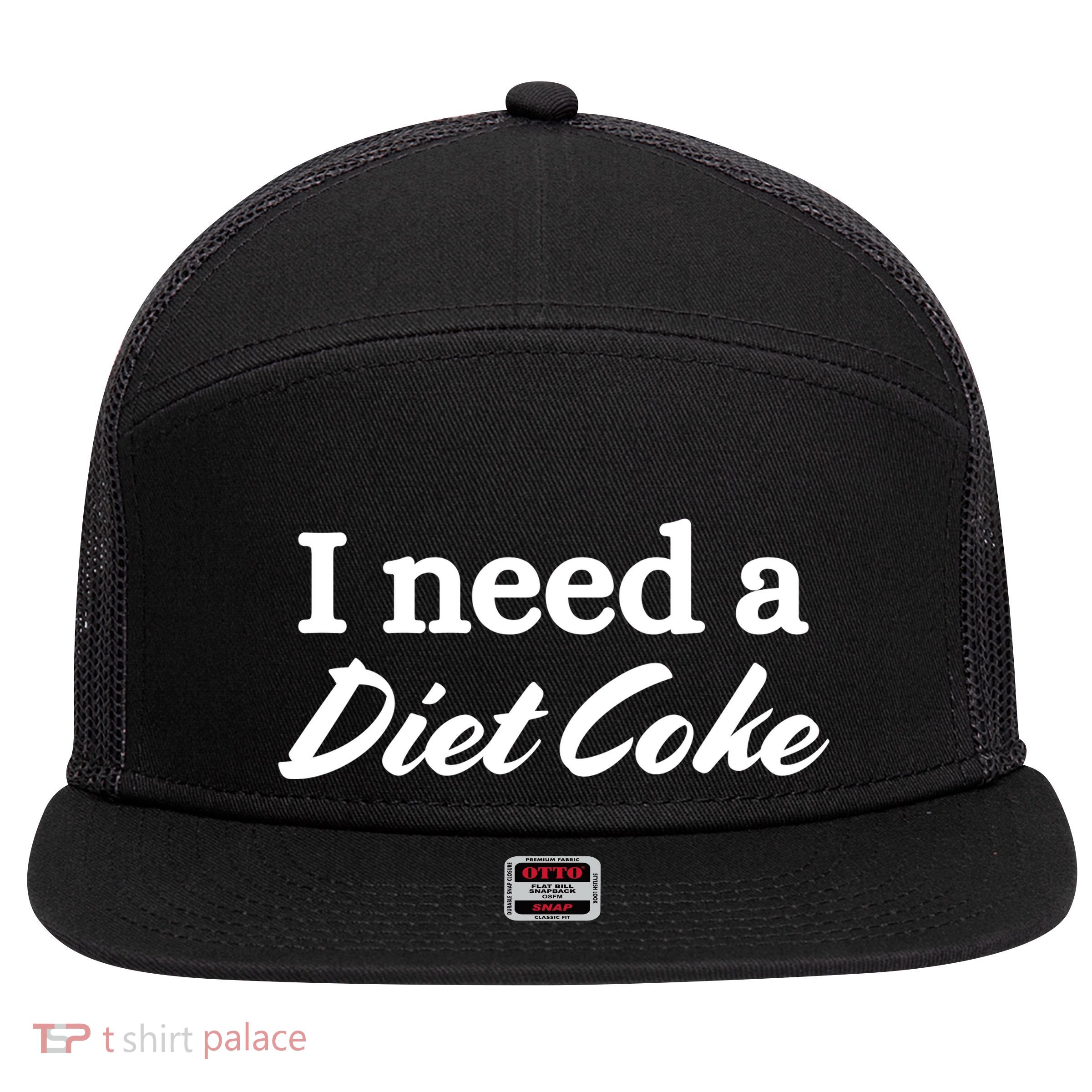 I Need A Diet Co Ke 7 Panel Mesh Trucker Snapback Hat
