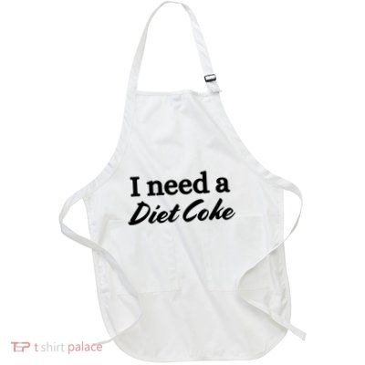 I Need A Diet Co Ke Full-Length Apron With Pockets