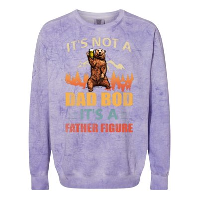 Its Not A Dad Bod Its A Father Figure Funny Retro Vintage Colorblast Crewneck Sweatshirt