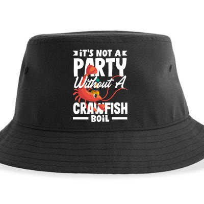 Its Not A Party Without A Crawfish Boil Gift Sustainable Bucket Hat