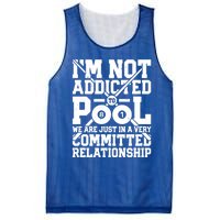 IM Not Addicted To Pool Funny Billiards Player 8 Ball Funny Gift Mesh Reversible Basketball Jersey Tank