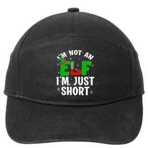 I'm Not An Elf I'm Just Short Funny ELF Christmas 7-Panel Snapback Hat