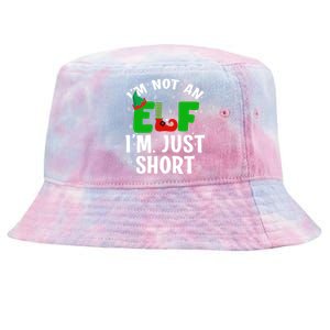 I'm Not An Elf I'm Just Short Funny ELF Christmas Tie-Dyed Bucket Hat