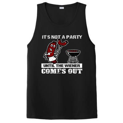 ItS Not A Party Until The Wiener Comes Out Hot Dog Bbq PosiCharge Competitor Tank