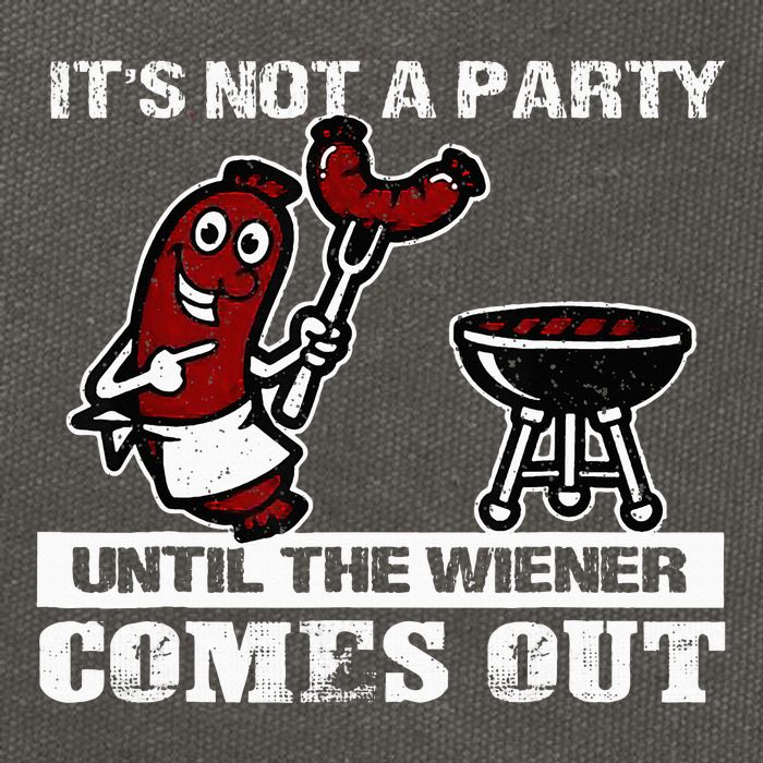 ItS Not A Party Until The Wiener Comes Out Hot Dog Bbq Cotton Canvas Backpack