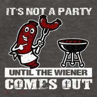 ItS Not A Party Until The Wiener Comes Out Hot Dog Bbq Vector Backpack