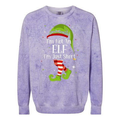 I'm Not An Elf Im Just Short Funny Christmas Matching Family  Colorblast Crewneck Sweatshirt