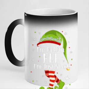 I'm Not An Elf Im Just Short Funny Christmas Matching Family  11oz Black Color Changing Mug