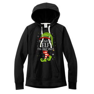 I'm Not An Elf Im Just Short Funny Christmas Matching Family  Women's Fleece Hoodie