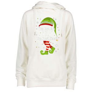 I'm Not An Elf Im Just Short Funny Christmas Matching Family  Womens Funnel Neck Pullover Hood