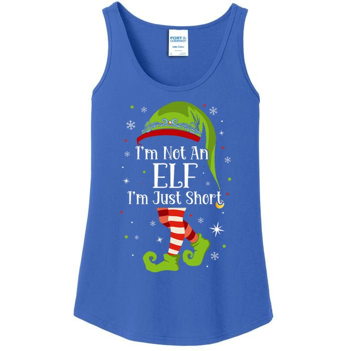 I'm Not An Elf Im Just Short Funny Christmas Matching Family  Ladies Essential Tank