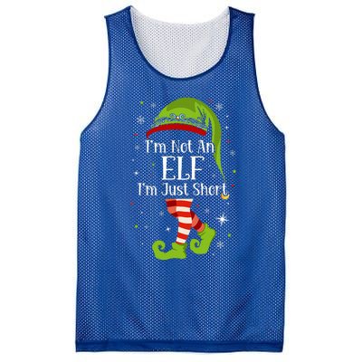 I'm Not An Elf Im Just Short Funny Christmas Matching Family  Mesh Reversible Basketball Jersey Tank