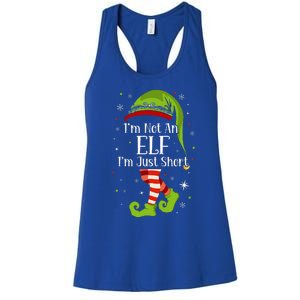 I'm Not An Elf Im Just Short Funny Christmas Matching Family  Women's Racerback Tank