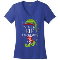 I'm Not An Elf Im Just Short Funny Christmas Matching Family  Women's V-Neck T-Shirt