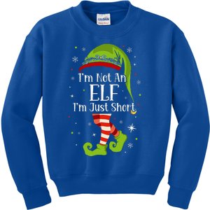 I'm Not An Elf Im Just Short Funny Christmas Matching Family  Kids Sweatshirt