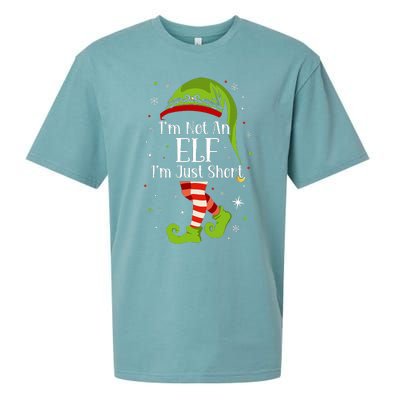 I'm Not An Elf Im Just Short Funny Christmas Matching Family  Sueded Cloud Jersey T-Shirt