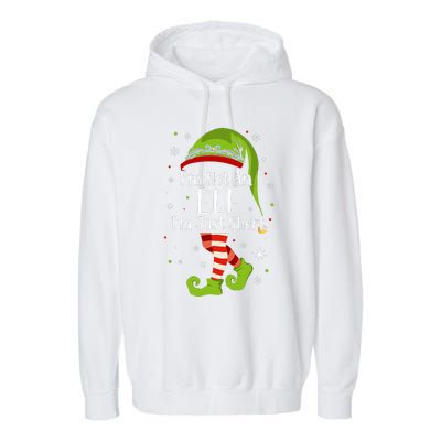 I'm Not An Elf Im Just Short Funny Christmas Matching Family  Garment-Dyed Fleece Hoodie