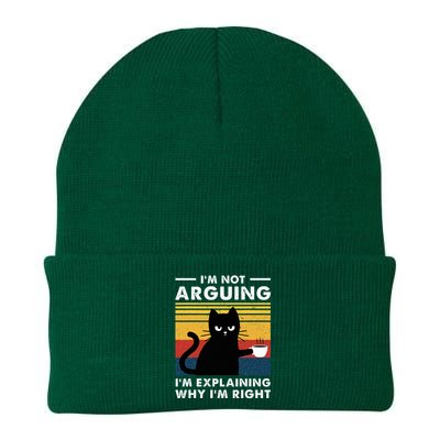 IM Not Arguing IM Just Explaining Why IM Right Funny Cat Knit Cap Winter Beanie