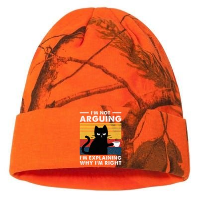 IM Not Arguing IM Just Explaining Why IM Right Funny Cat Kati Licensed 12" Camo Beanie