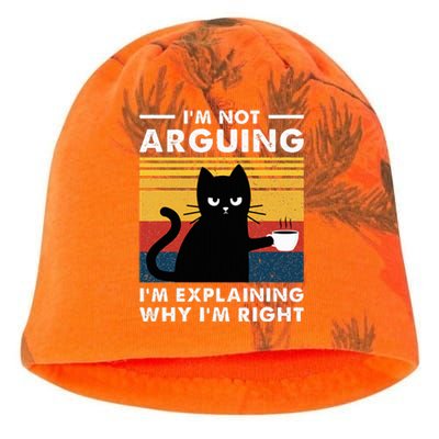 IM Not Arguing IM Just Explaining Why IM Right Funny Cat Kati - Camo Knit Beanie