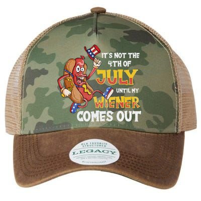 Its Not A Party Until My Wiener Comes Out 4th of July Wiener Legacy Tie Dye Trucker Hat