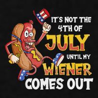 Its Not A Party Until My Wiener Comes Out 4th of July Wiener Ladies PosiCharge Tri-Blend Wicking Tank