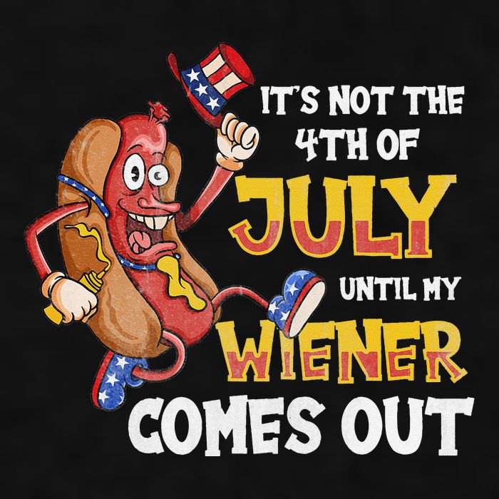Its Not A Party Until My Wiener Comes Out 4th of July Wiener Ladies PosiCharge Tri-Blend Wicking Tank
