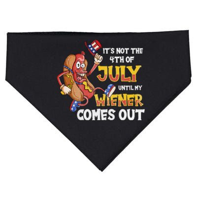 Its Not A Party Until My Wiener Comes Out 4th of July Wiener USA-Made Doggie Bandana