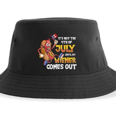 Its Not A Party Until My Wiener Comes Out 4th of July Wiener Sustainable Bucket Hat