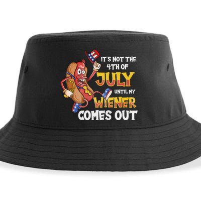 Its Not A Party Until My Wiener Comes Out 4th of July Wiener Sustainable Bucket Hat